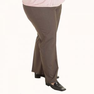 Дамски панталон голям размер с ластик в колана