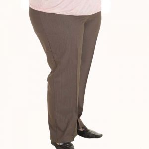 Дамски панталон голям размер с ластик в колана